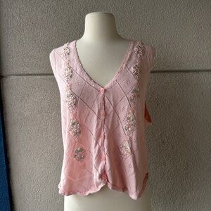 Cute Vintage Handmade Baby Pink Vest